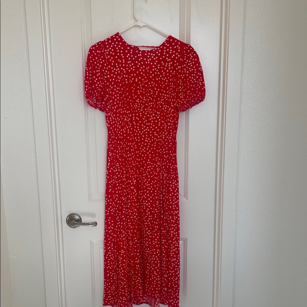 Red Polka Dot Midi Dress mini mouse